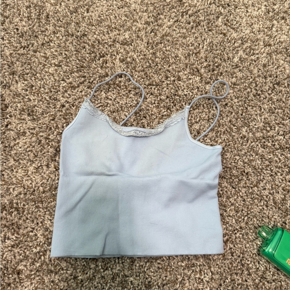 Tilly's Sky Blue Camisole with Lace Detail